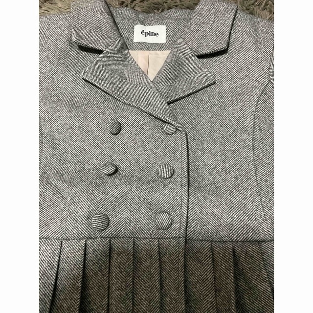 épine - epine エピヌ プリーツフリルジャケット グレーの通販 by Ci