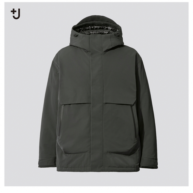 UNIQLO - UNIQLO +J ハイブリッドダウンオーバーサイズパーカー ダーク
