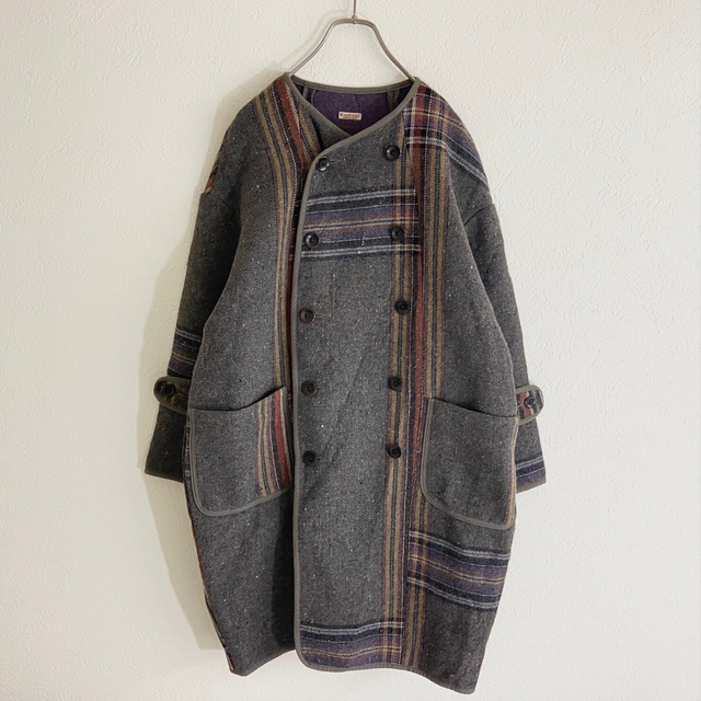 KAPITAL キャピタル ウール 二重織 BIGチェック 女の子 パフ コート