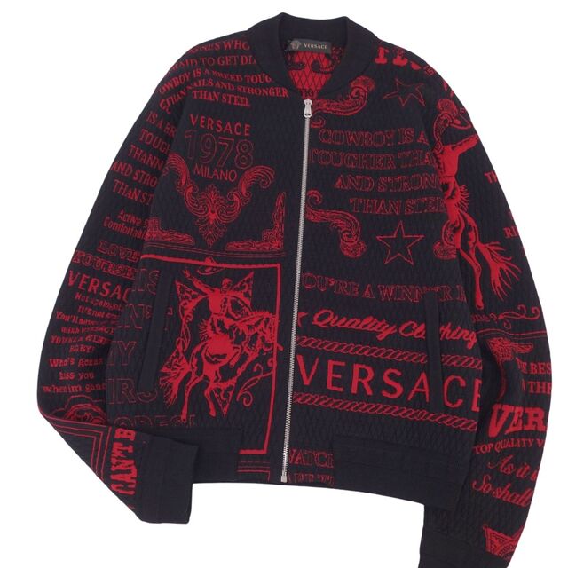 VERSACE - 美品 ヴェルサーチ VERSACE ジャケット ウール ニット