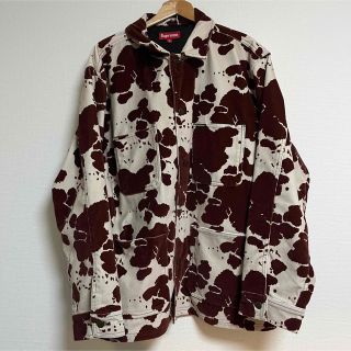 Supreme - supreme velvet chore coat XL cow柄 牛柄の通販 by
