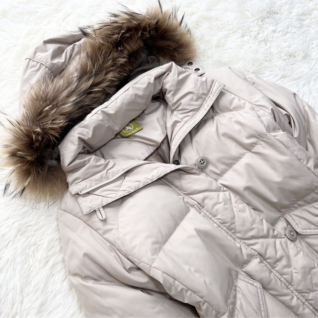 AIGLE - 【美品】AIGLE エーグル ダウンジャケット ファー ベージュ M