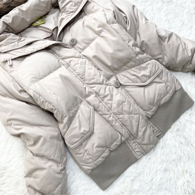 AIGLE - 【美品】AIGLE エーグル ダウンジャケット ファー ベージュ M