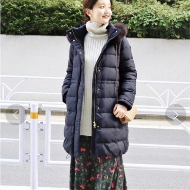 IENA - IENA イエナ Pタフタ ロングダウンコート ネイビー 38の通販 by