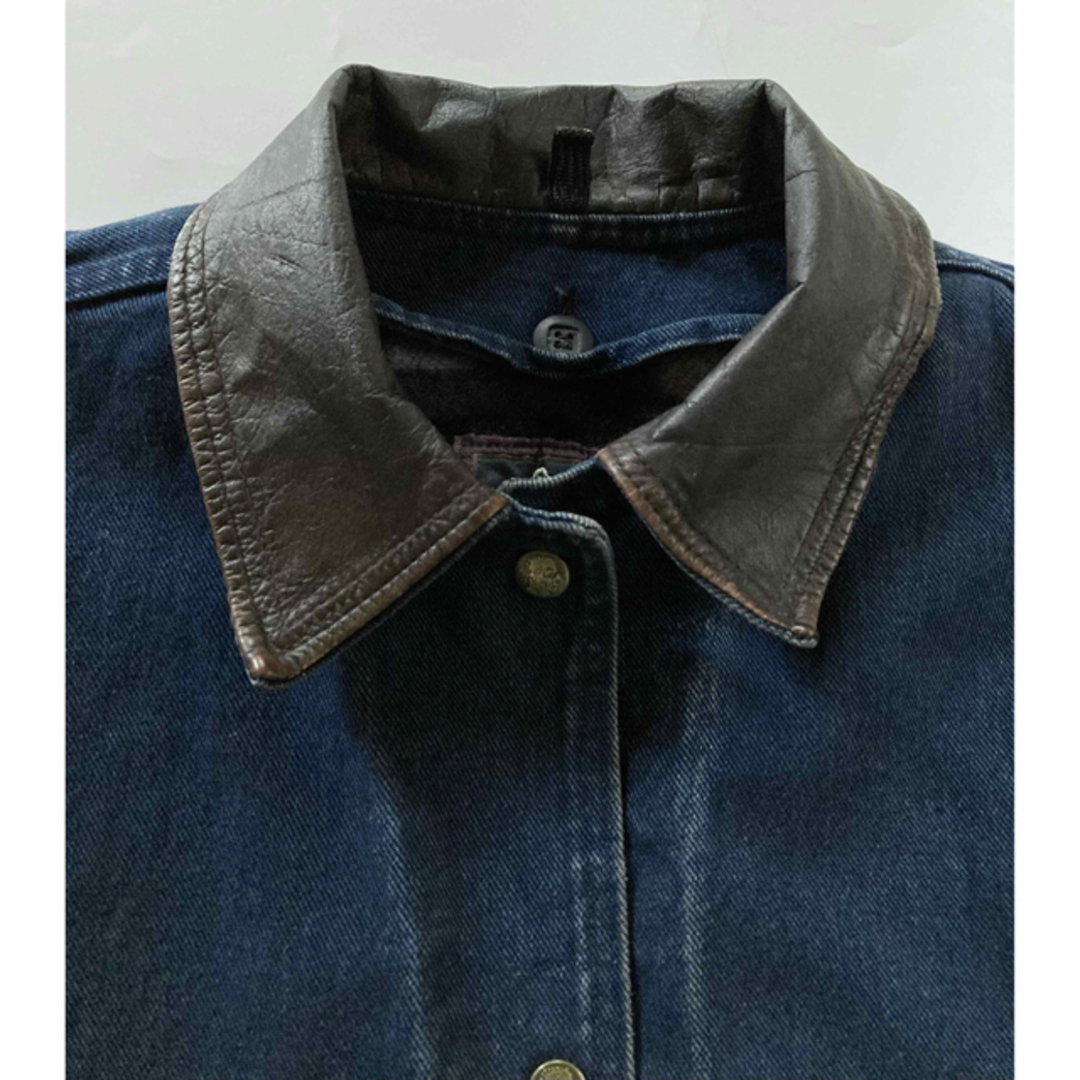 WOOLRICH - WOOLRICH米国製レザー襟デニムハンティングジャケットM