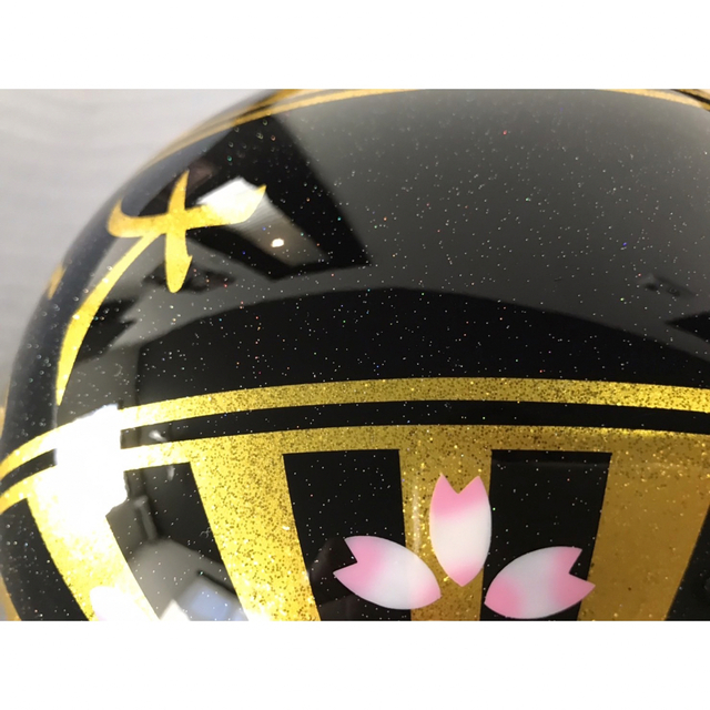 7色ラメ 桜吹雪 富士日章 コルク半 ヘルメット ゴールドラメ の通販 by
