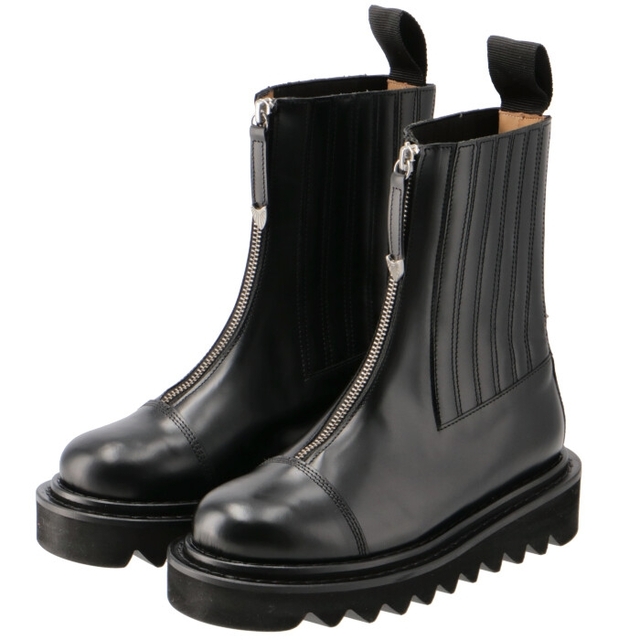 TOGA - トーガ プルラ TOGA PULLA レザー メタル ジップブーツ