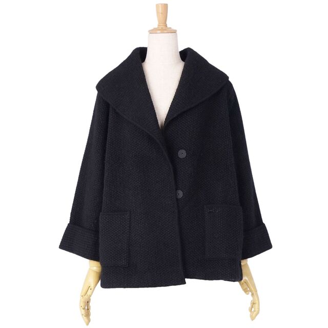 FOXEY - フォクシー FOXEY ジャケット ウール ニット ワッフルノワール