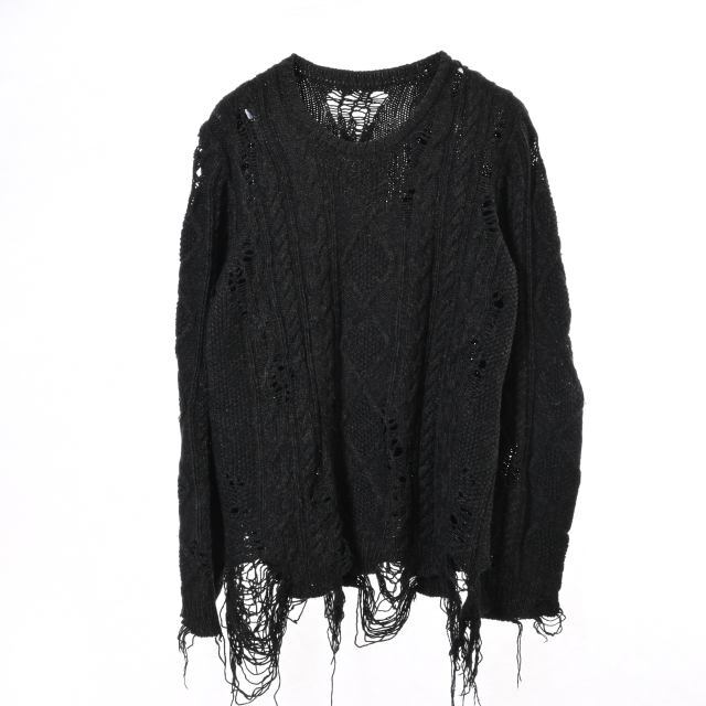 MIHARAYASUHIRO - MIHARA YASUHIRO ダメージ加工 アルパカ混 ニットの