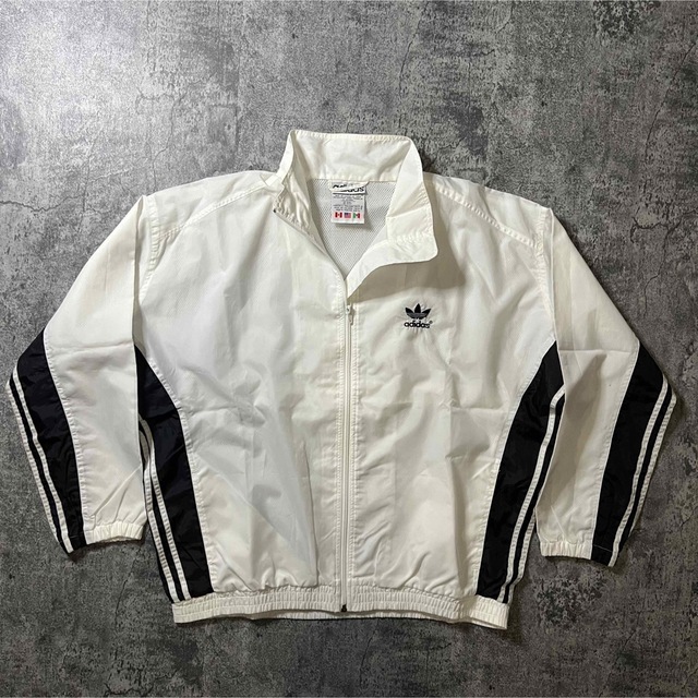 adidas - 【adidas】希少 80s ナイロンジャケット 黒白 古着 vintageの