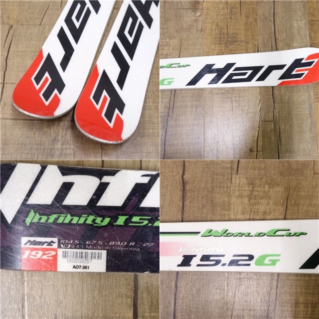 ハート Hart スキー板 WORLD CUP Infinity I5.2G 192cm 67.5mm