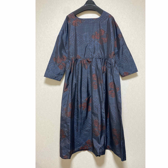 着物リメイク 大島紬ギャザーワンピースの通販 by まりもん's shop｜ラクマ