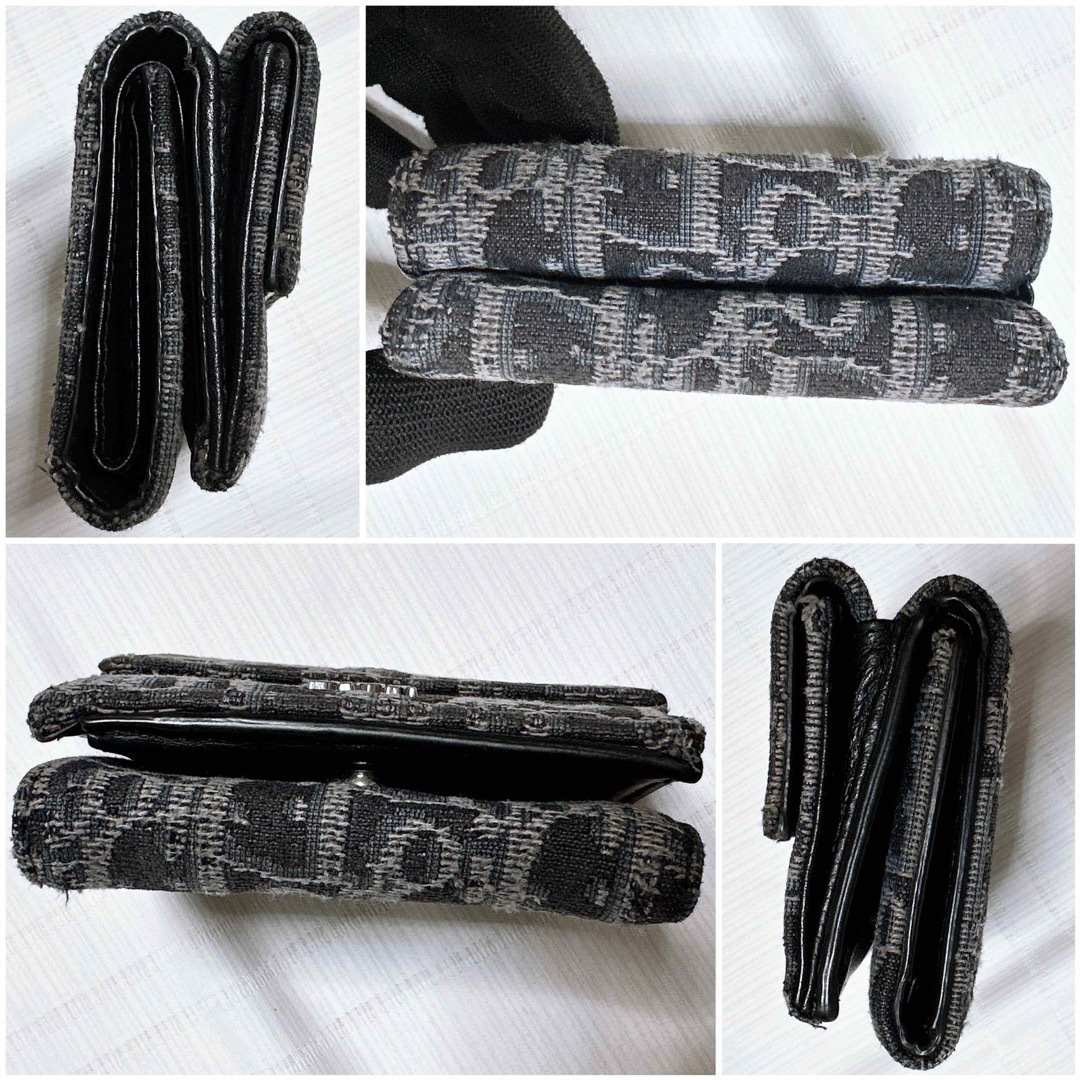 Christian Dior - DIOR ディオール 三つ折り財布 オブリークジャガード