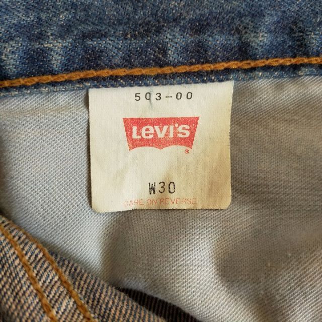 Levi's - 【90s】Levi's 503-00 ルーズ ストレート w30 ブルー 日本製