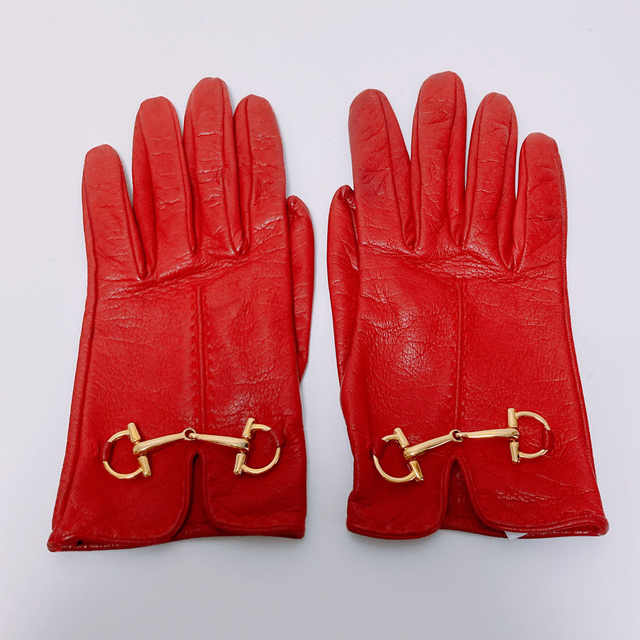 GUCCI グッチ 手袋 グローブ ラムスキン ホースビット