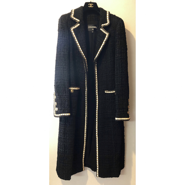 CHANEL - 【新品】シャネル コート CHANEL ジャケット 黒 ブラック