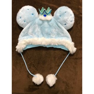 Disney - ディズニー 水色 ビジュー付き ファンキャップ ティアラ 冠