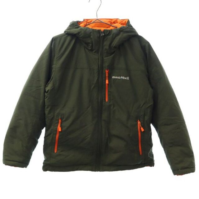 モンベル リバーシブル ダウンジャケット 150 カーキ×オレンジ mont