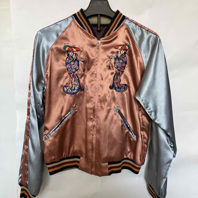 テーラー東洋 スカジャン リバーシブル 別珍 襟付き 沖縄 和柄 龍 竜