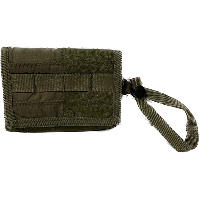 本日限定価格 STUSSY ステューシー 三つ折り 長財布 ブラック×カーキ