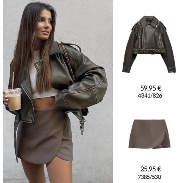 ZARA - フェイクレザー ジャケット ZARA の通販 by mini｜ザラならラクマ