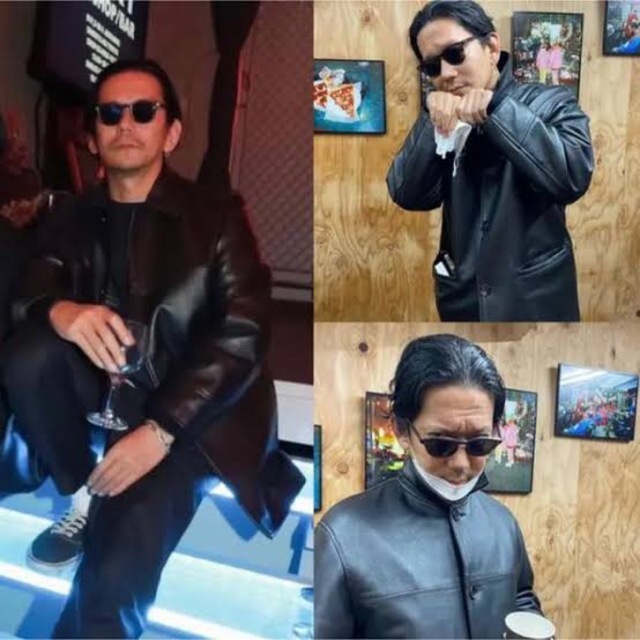 野村訓市着 90's ビンテージ レザー カーコート 春 スプリングの通販