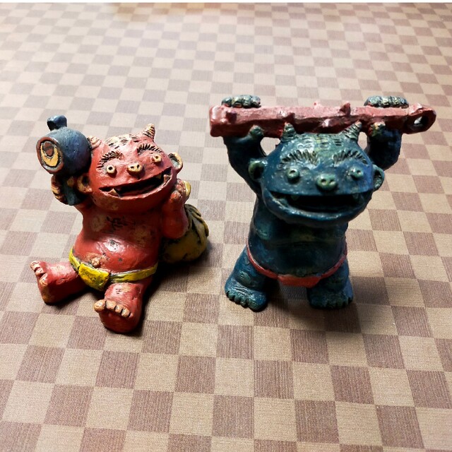 赤鬼青鬼置物 セトクラフト鬼組の通販 by ネコフクロウ's shop｜ラクマ