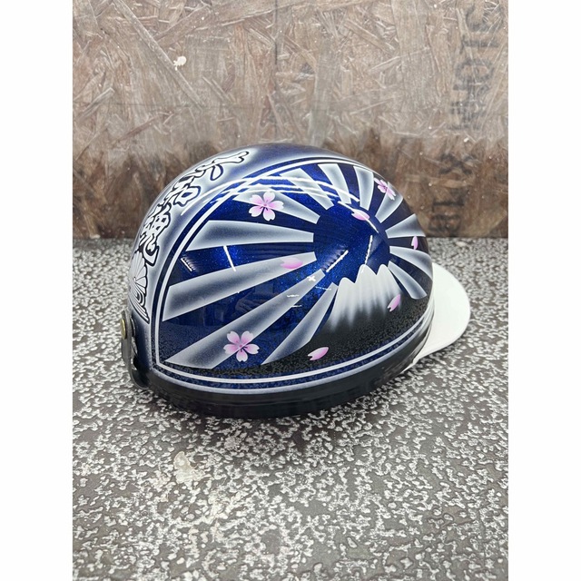 新品 送料無料 カスタムコルク半 富士日章 青ラメラップ塗装 白ボカシ