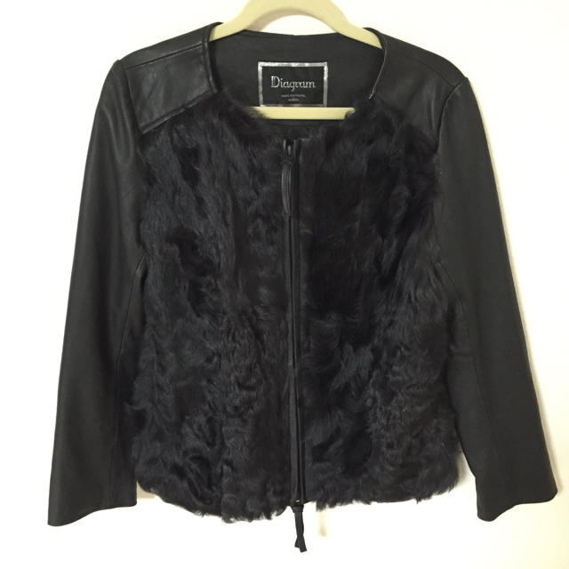 GRACE CONTINENTAL - ダイアグラム レザーファージャケットの通販 by