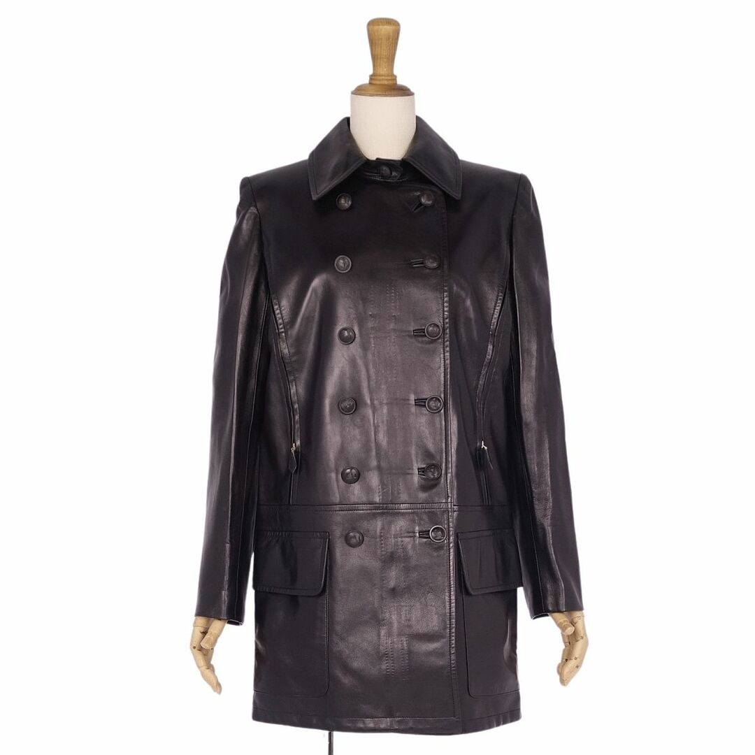 HERMES - 未使用 Vintage エルメス HERMES コート ジャケット レザー
