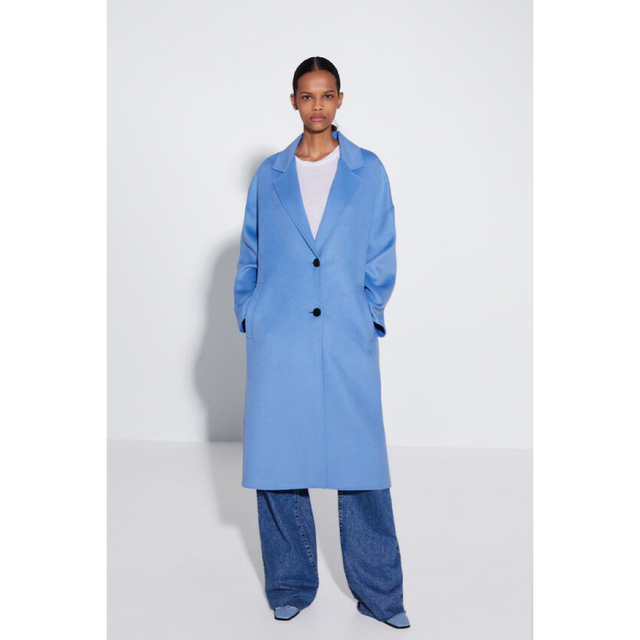 ZARA - ZARA オーバーサイズコート ブルー XSの通販 by chocoramint's