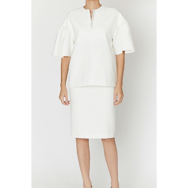 YOKO CHAN - ヨーコチャン ギャザースリーブパールブラウス YOKO CHAN