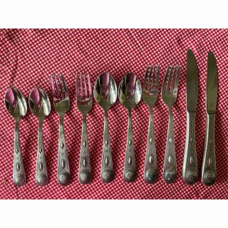 ナバホシリーズ コンチョ ラルフローレン サラダフォーク3とコーヒー