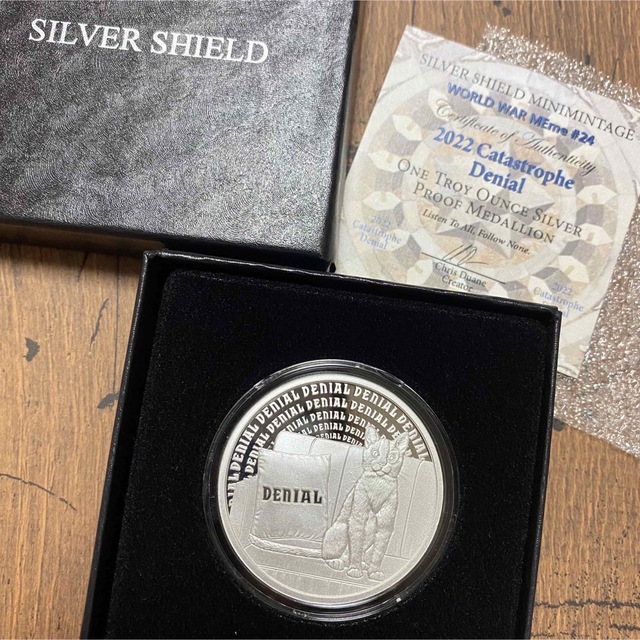 2022 Cat-Astrophe Denial キャットコイン 猫銀貨 1oz