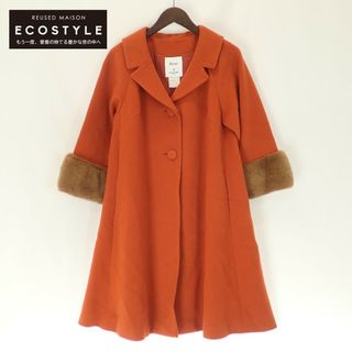 Rene ルネ ウールカシミヤ混 ロングコート hフーテッドコート 34 René