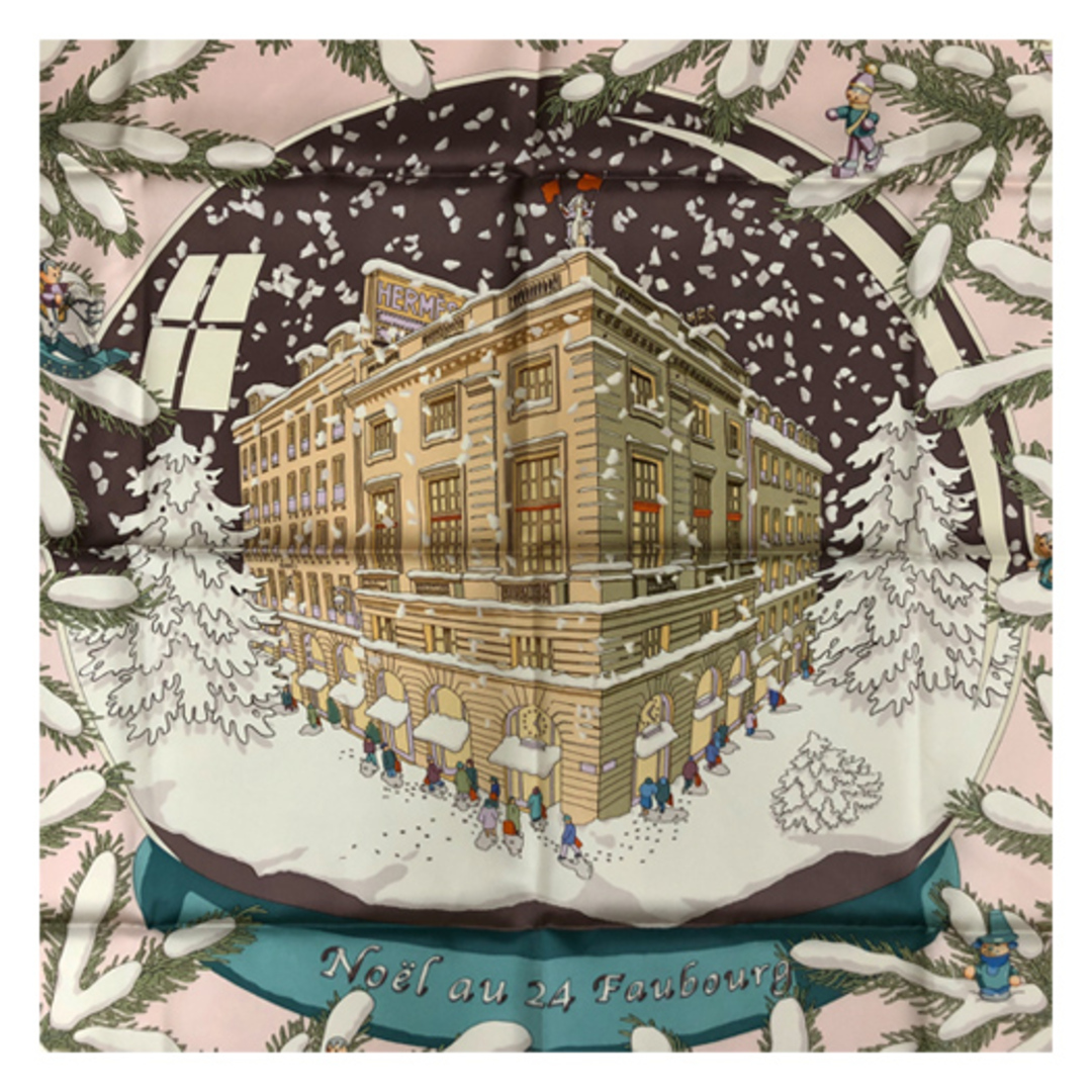 HERMES - エルメス カレ90 フォーブル24番地のクリスマス スカーフ