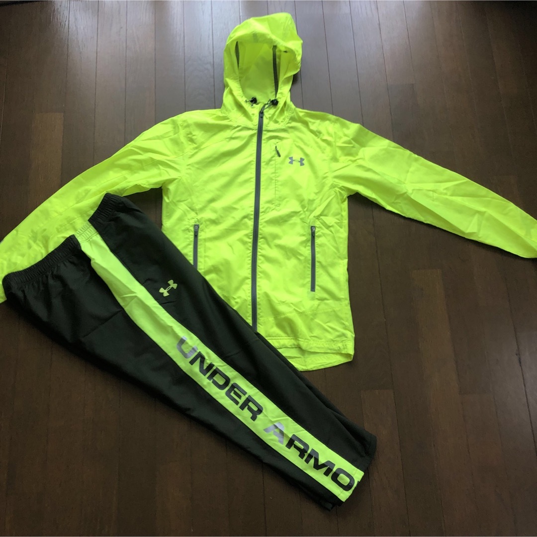 アンダーアーマー ジャージ セットアップ 上下 蛍光 サッカー 筋トレ