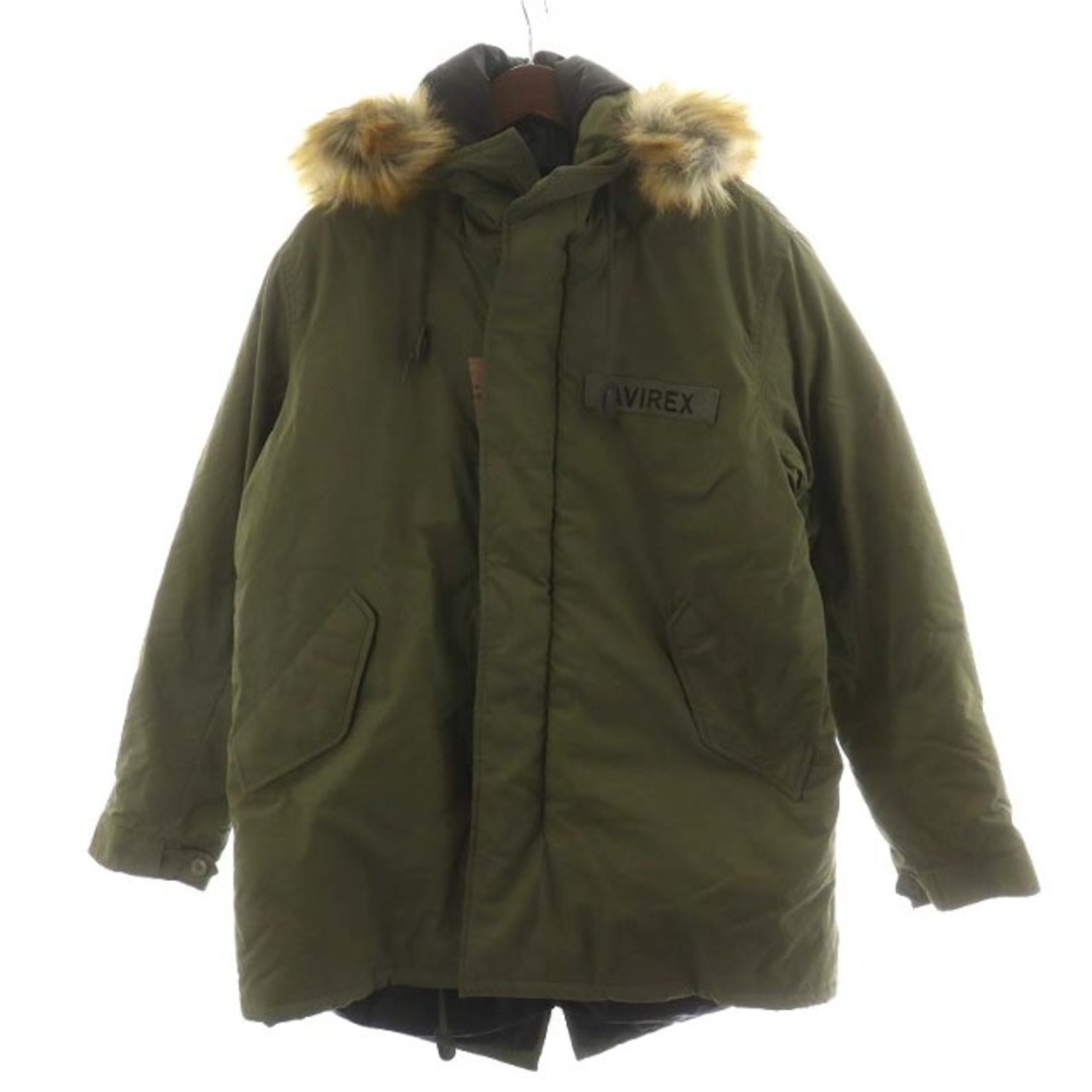 AVIREX アヴィレックス ファー付き モッズコート 中綿 オリーブ カーキ