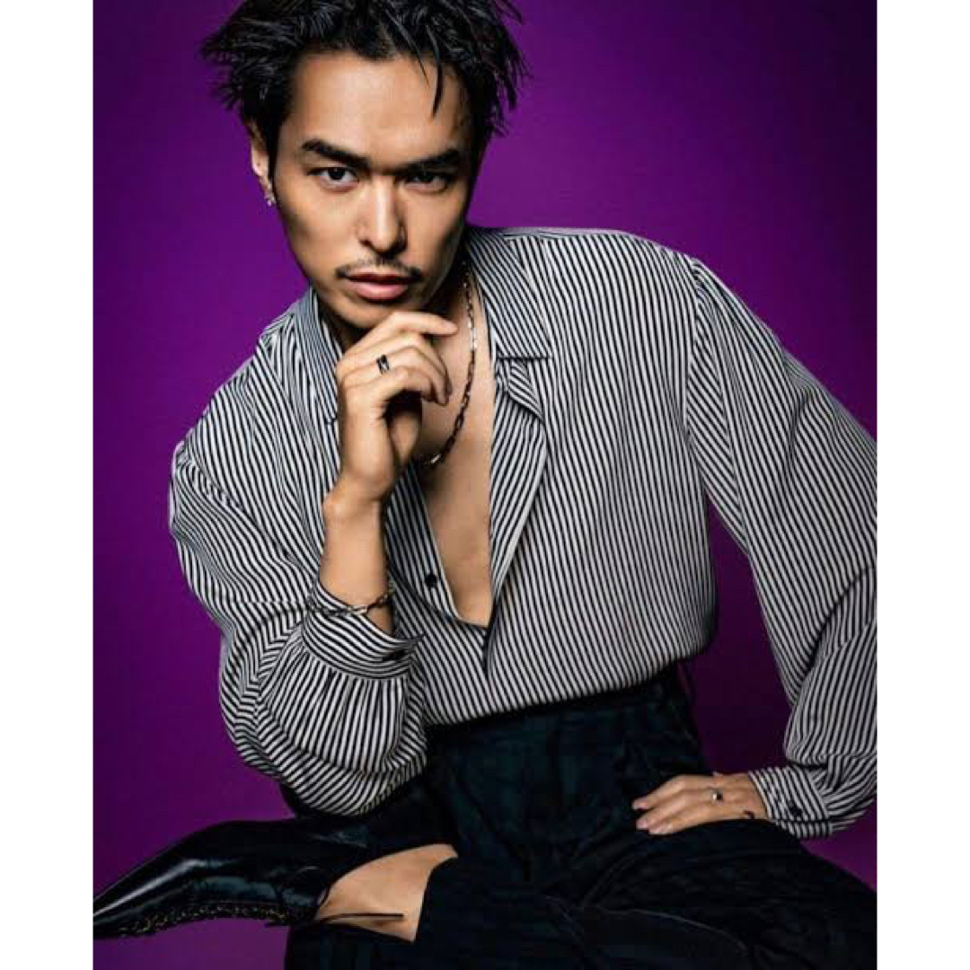 Yves Saint Laurent - 登坂広臣着用 サンローラン ストライプシルク