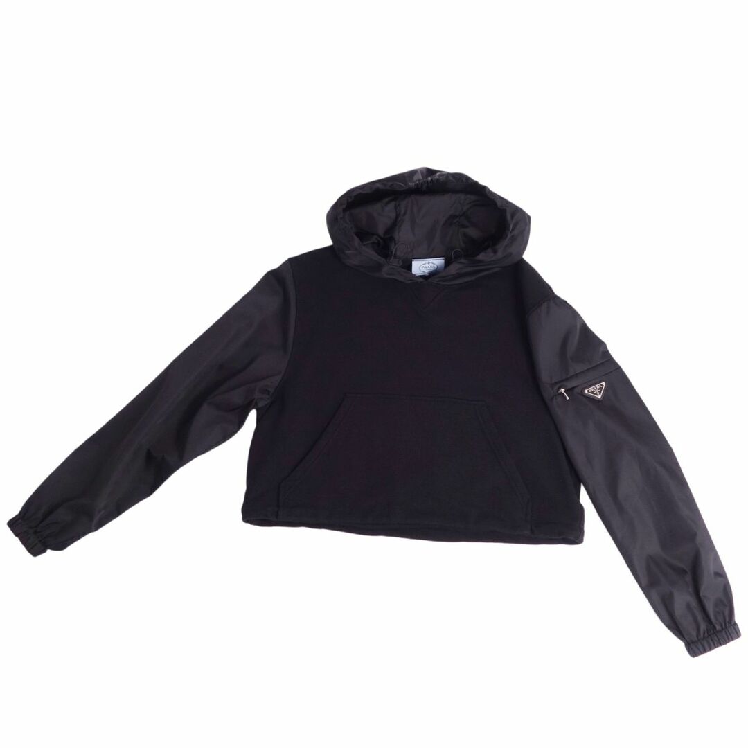 PRADA - 美品 プラダ PRADA パーカー クロップド 2021年 RE-NYLON プル