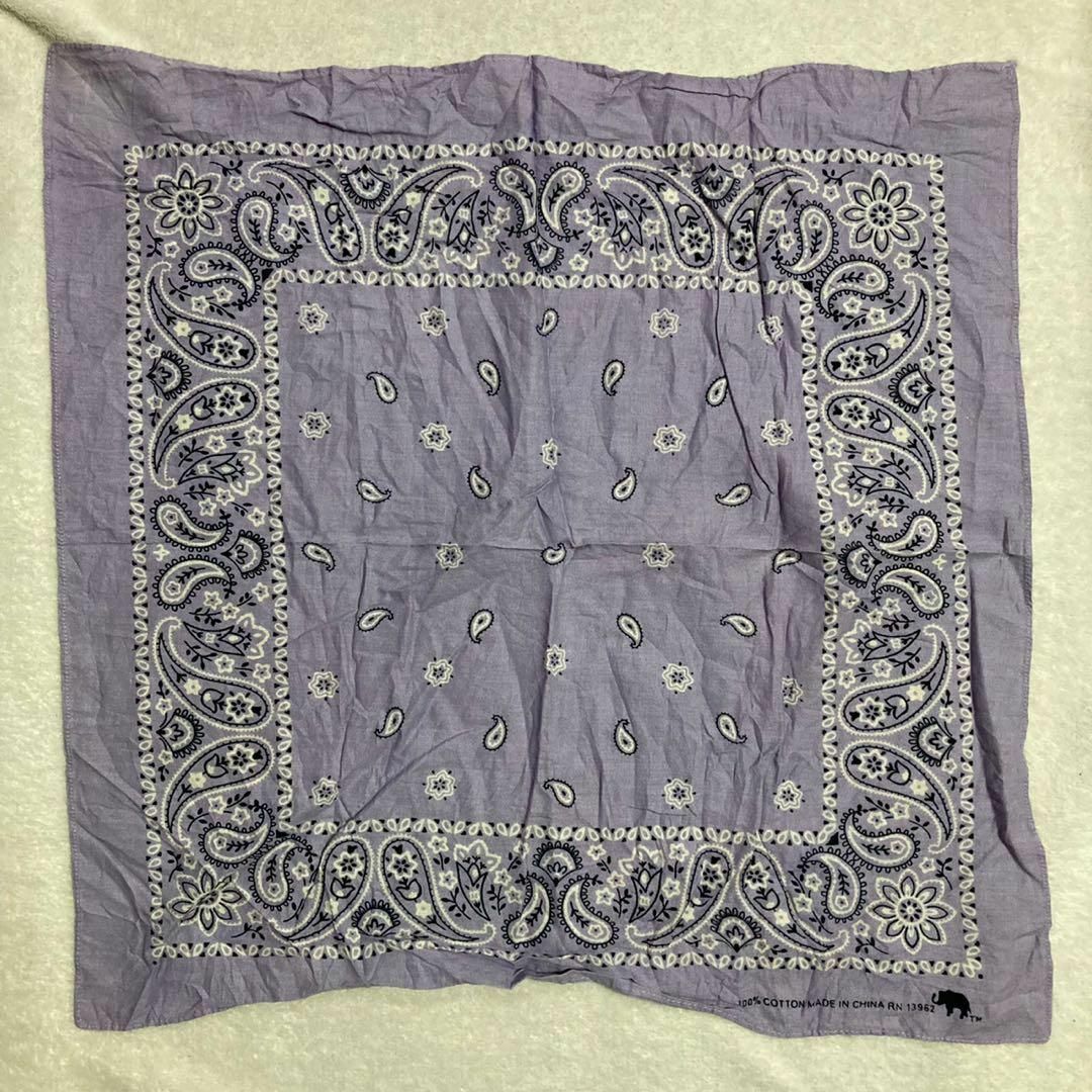 VKE バンダナ ビンテージ 9枚 セット まとめ売り 象 黄色青紫黒総柄白