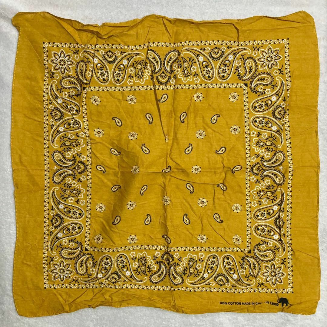 VKE バンダナ ビンテージ 9枚 セット まとめ売り 象 黄色青紫黒総柄白