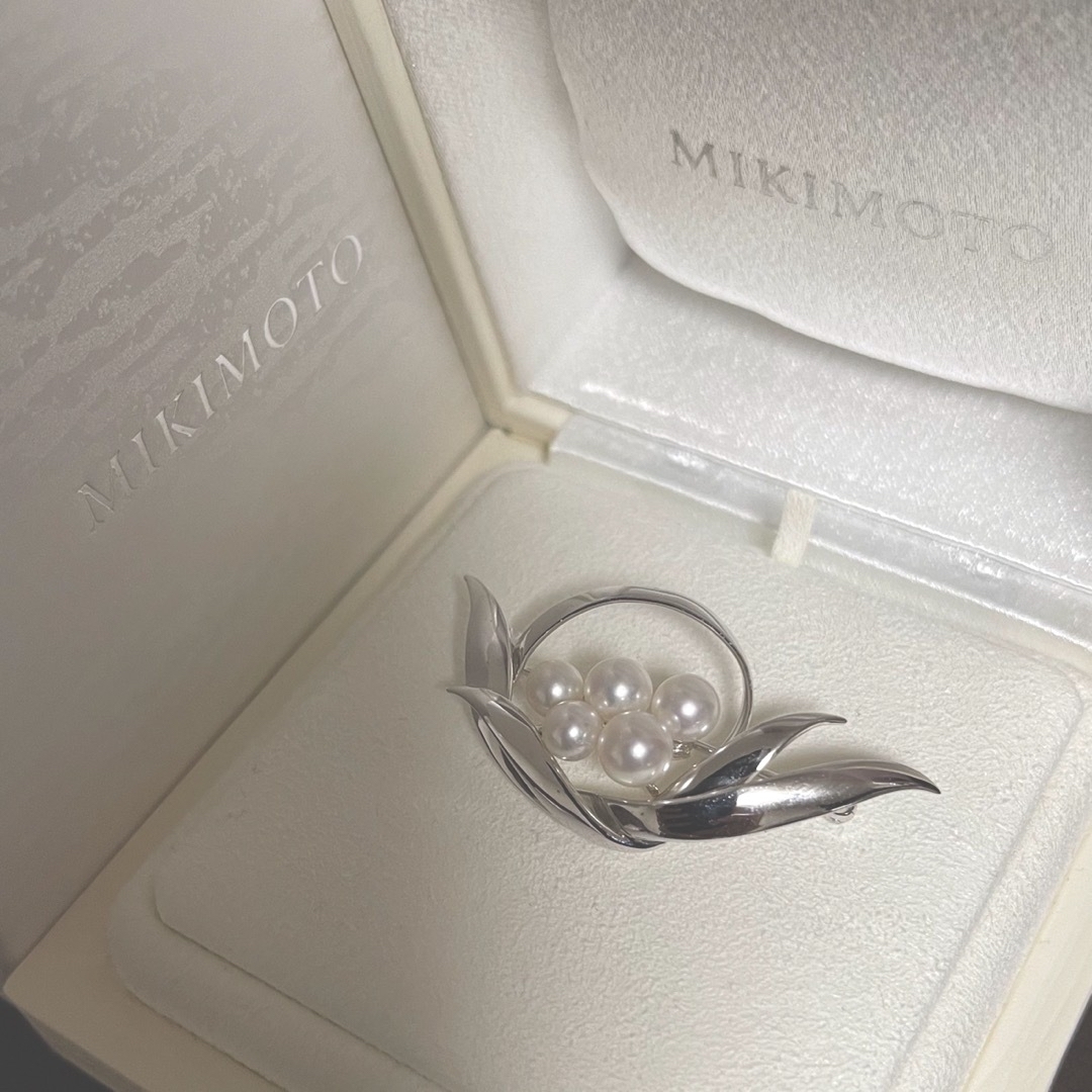 MIKIMOTO - 【ご専用 超美品】ミキモトパールブローチシルバーの通販