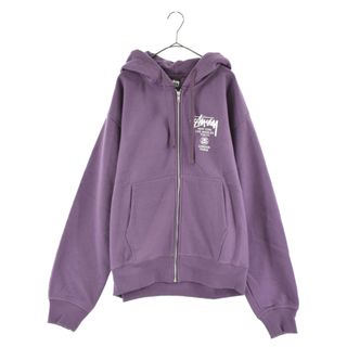 STUSSY - STUSSY ステューシー WORLD TOUR ZIP HOOD Grape ワールド
