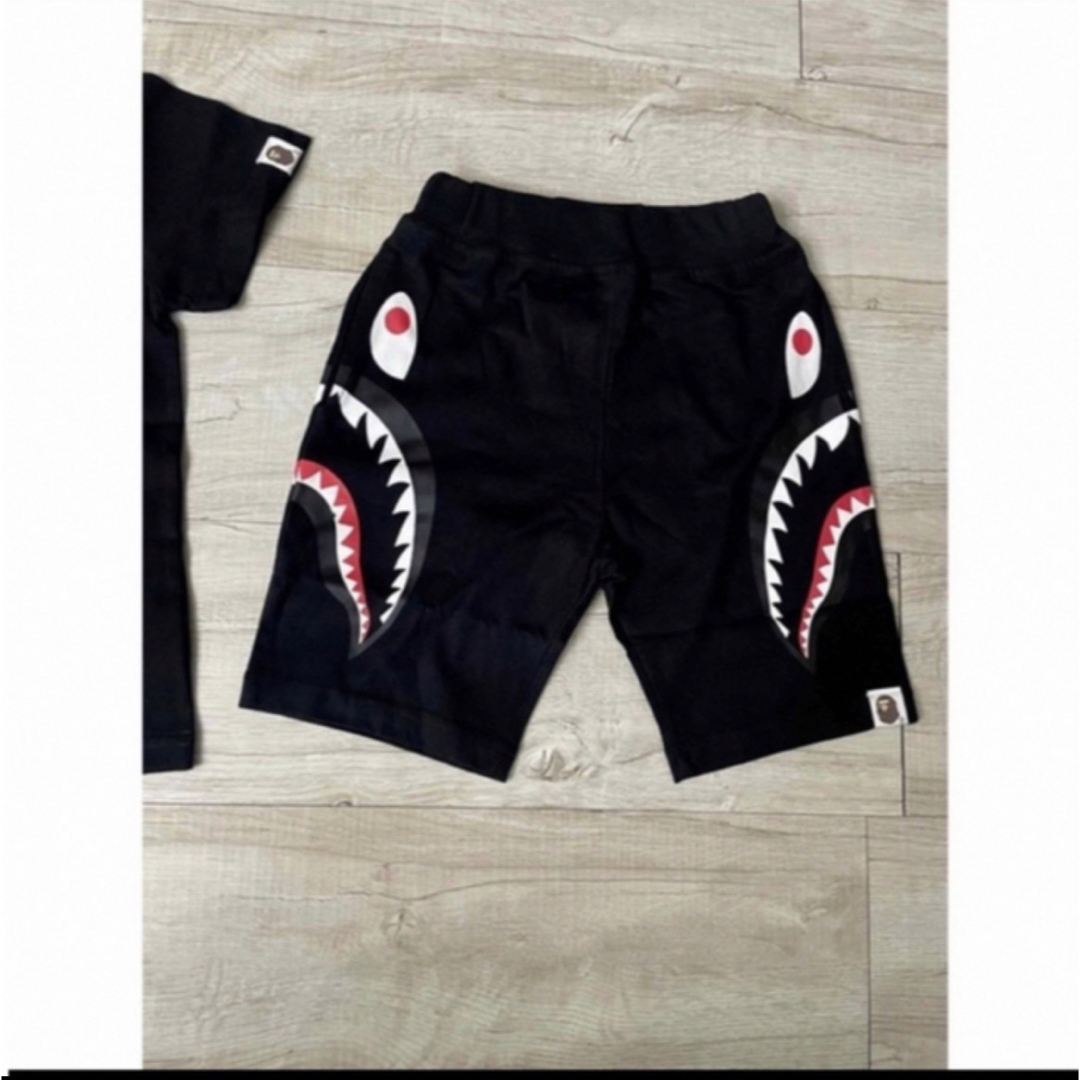 キッズエイプシャークモチーフプリントT&ショートパンツセットアップ