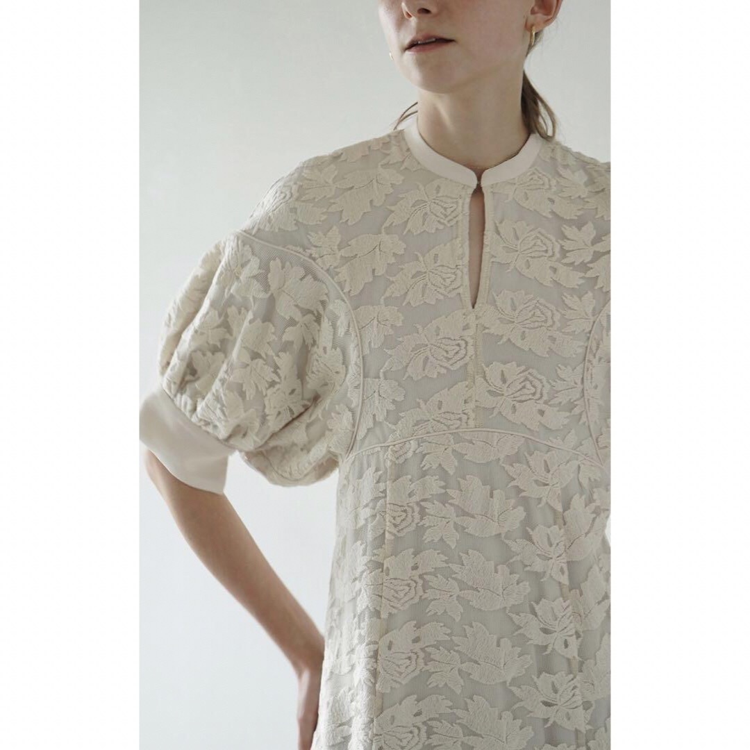 CLANE - FLORAL EMBROIDERY LACE ONEPIECE アイボリーの通販 by