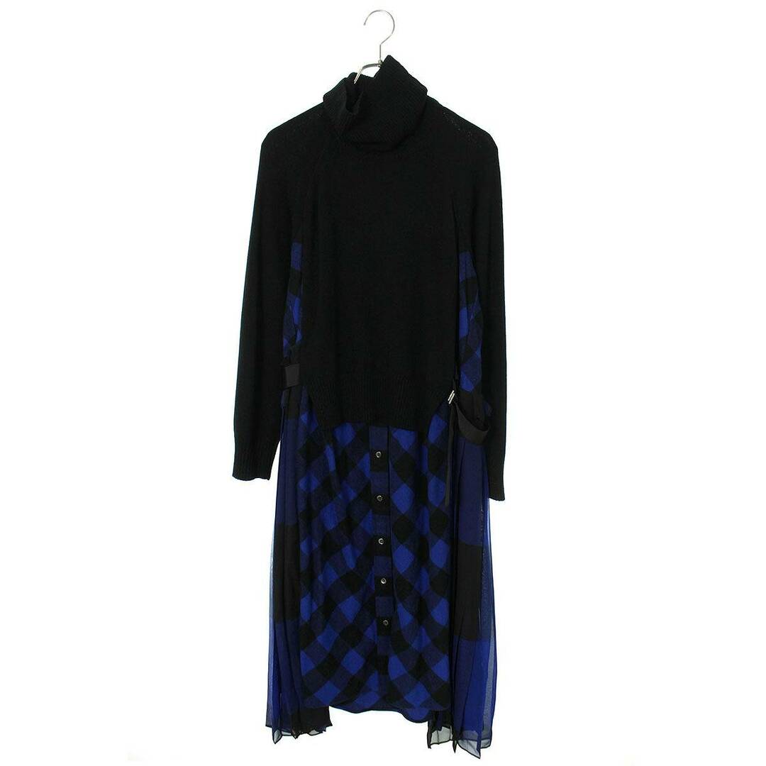 sacai - サカイ 18AW 18-03966 ハイネックニットドッキングチェック