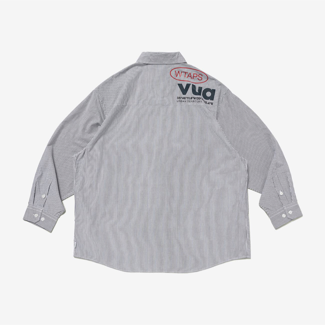 W)taps - 窪塚着 23AW WTAPS BD 03 ストライプ ボタンダウンシャツ Mの