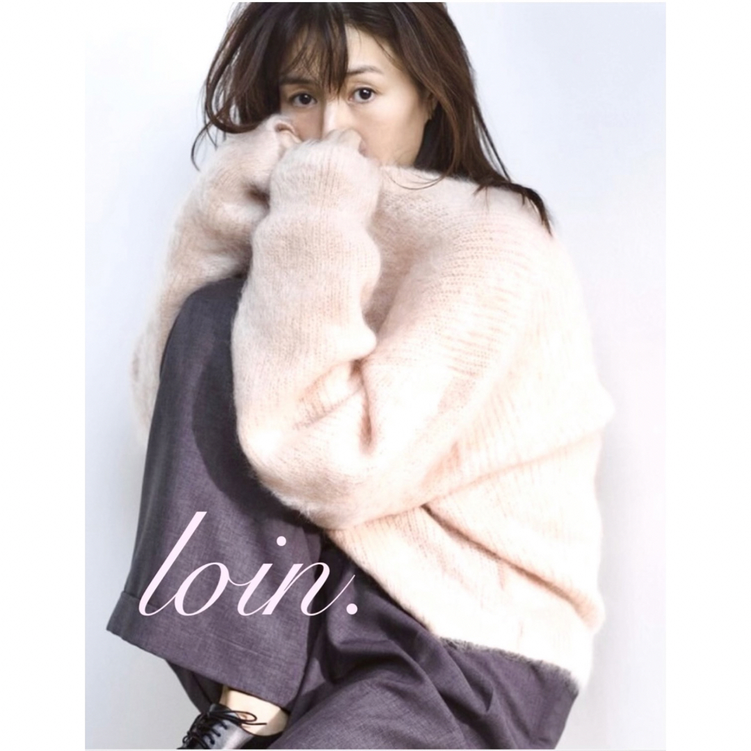 loin - loin. ロワン 井川遥 mohair knit ピンクベージュの通販 by
