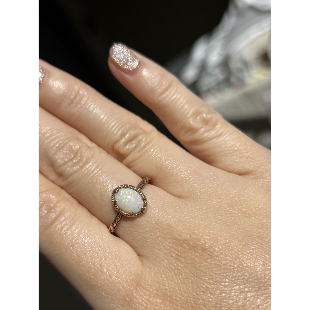 最終価格 tatsuo nagahata ボルダーオパール リング K10